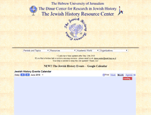 Tablet Screenshot of jewishhistory.huji.ac.il