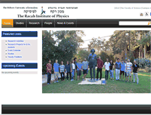 Tablet Screenshot of phys.huji.ac.il